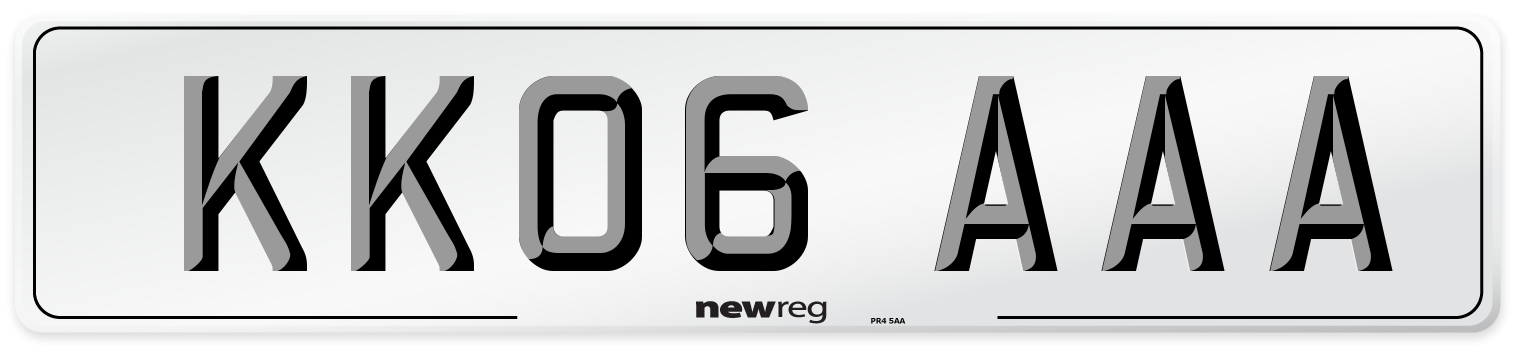 KK06 AAA Number Plate from New Reg